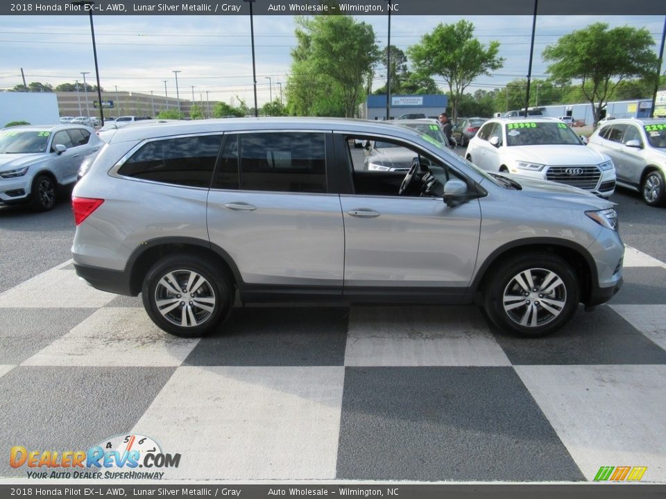 2018 Honda Pilot EX-L AWD Lunar Silver Metallic / Gray Photo #3