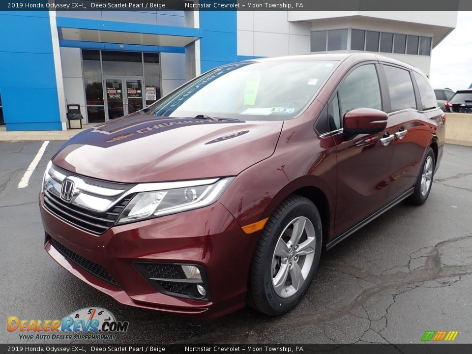 2019 Honda Odyssey EX-L Deep Scarlet Pearl / Beige Photo #2