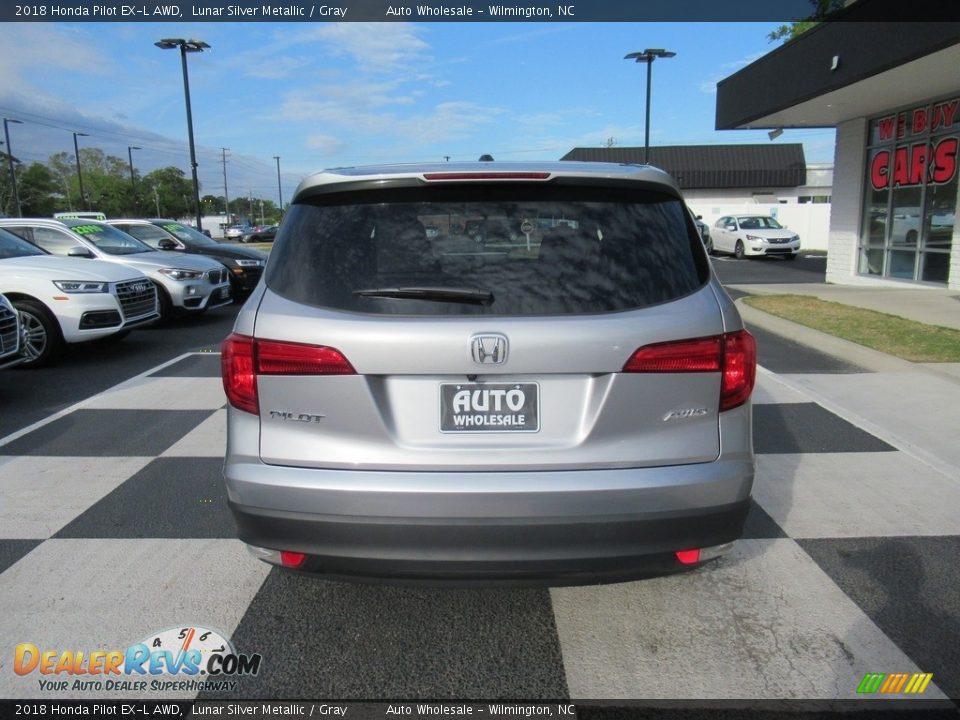 2018 Honda Pilot EX-L AWD Lunar Silver Metallic / Gray Photo #4