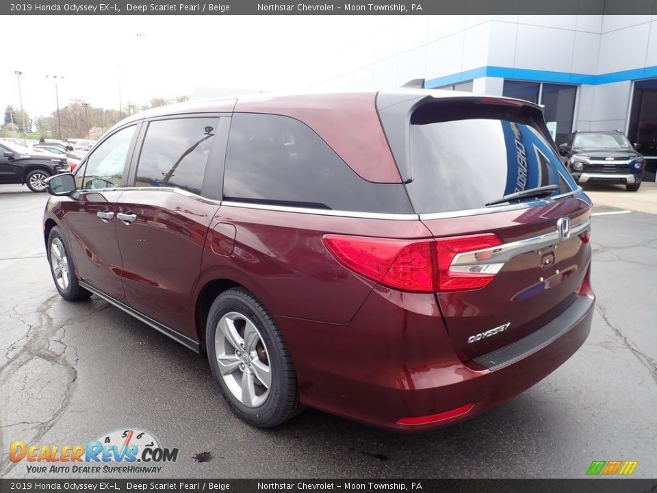 2019 Honda Odyssey EX-L Deep Scarlet Pearl / Beige Photo #4