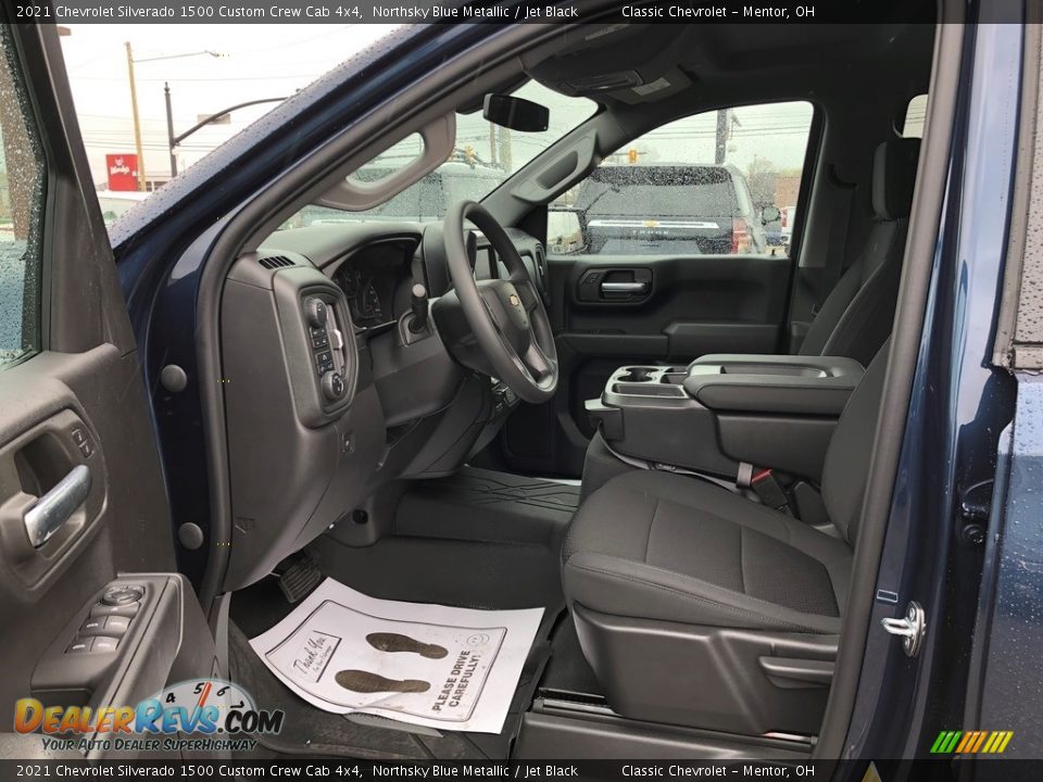 2021 Chevrolet Silverado 1500 Custom Crew Cab 4x4 Northsky Blue Metallic / Jet Black Photo #5
