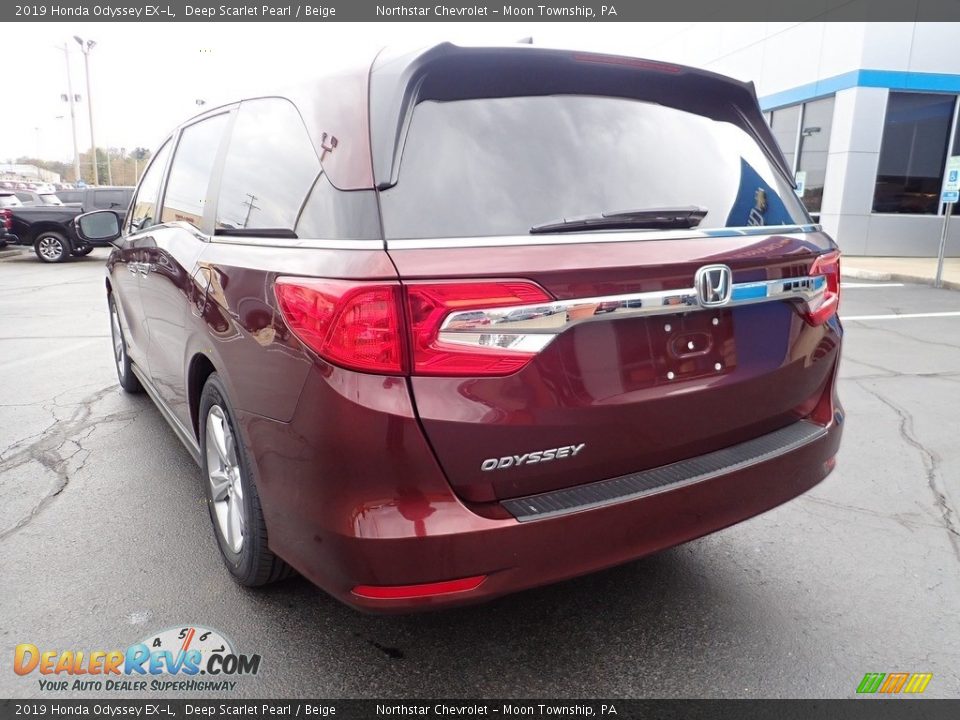 2019 Honda Odyssey EX-L Deep Scarlet Pearl / Beige Photo #5