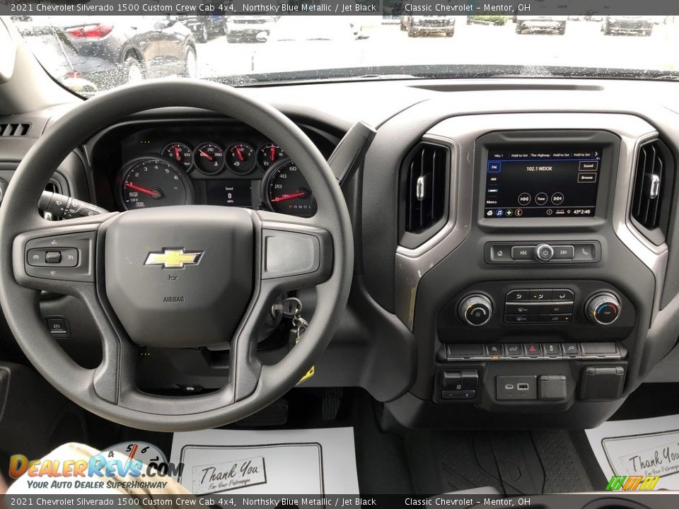 2021 Chevrolet Silverado 1500 Custom Crew Cab 4x4 Northsky Blue Metallic / Jet Black Photo #6
