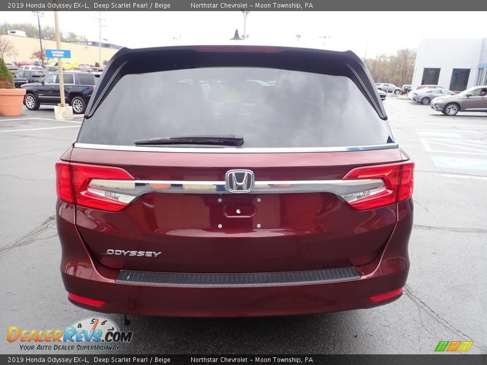 2019 Honda Odyssey EX-L Deep Scarlet Pearl / Beige Photo #6