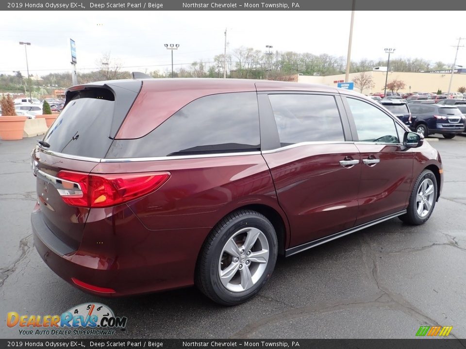 2019 Honda Odyssey EX-L Deep Scarlet Pearl / Beige Photo #9