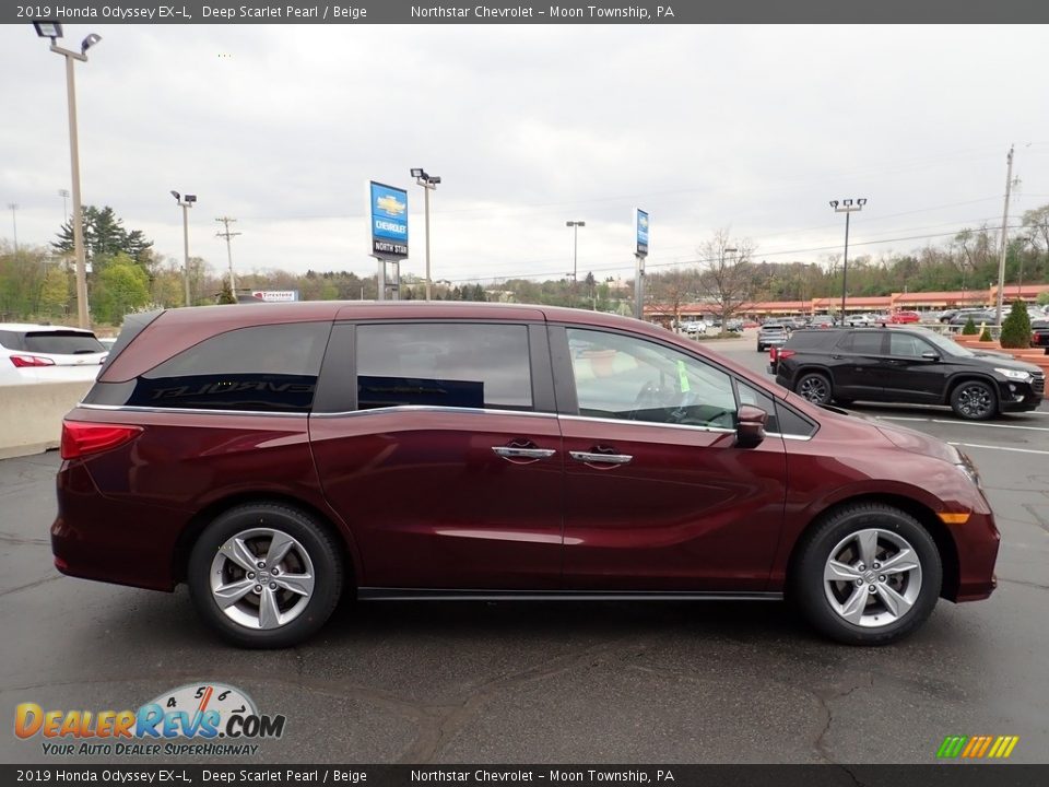 2019 Honda Odyssey EX-L Deep Scarlet Pearl / Beige Photo #10