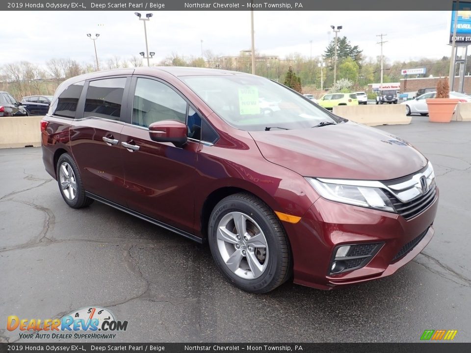 2019 Honda Odyssey EX-L Deep Scarlet Pearl / Beige Photo #11