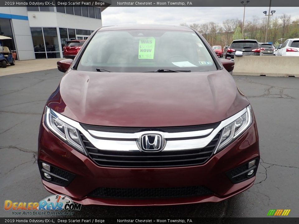 2019 Honda Odyssey EX-L Deep Scarlet Pearl / Beige Photo #13