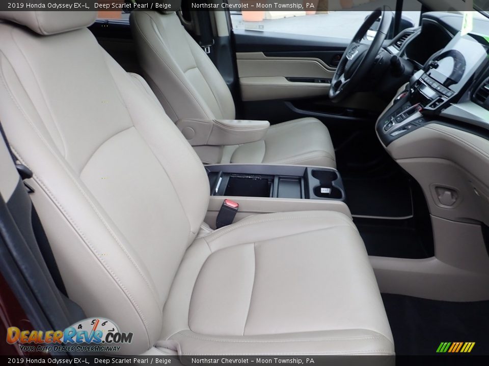 2019 Honda Odyssey EX-L Deep Scarlet Pearl / Beige Photo #15