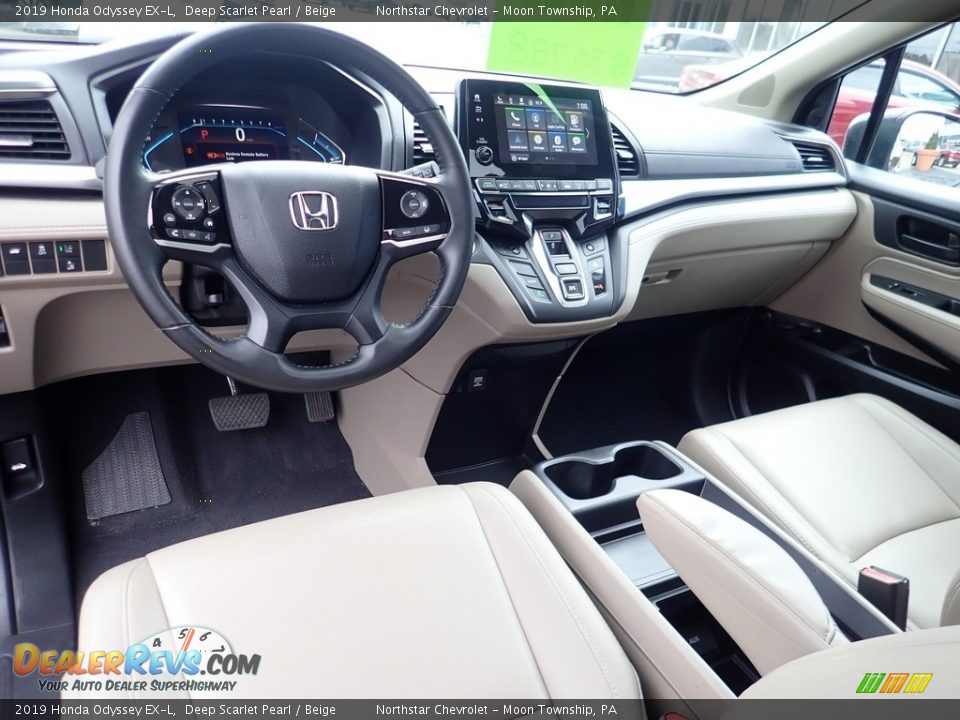 2019 Honda Odyssey EX-L Deep Scarlet Pearl / Beige Photo #22