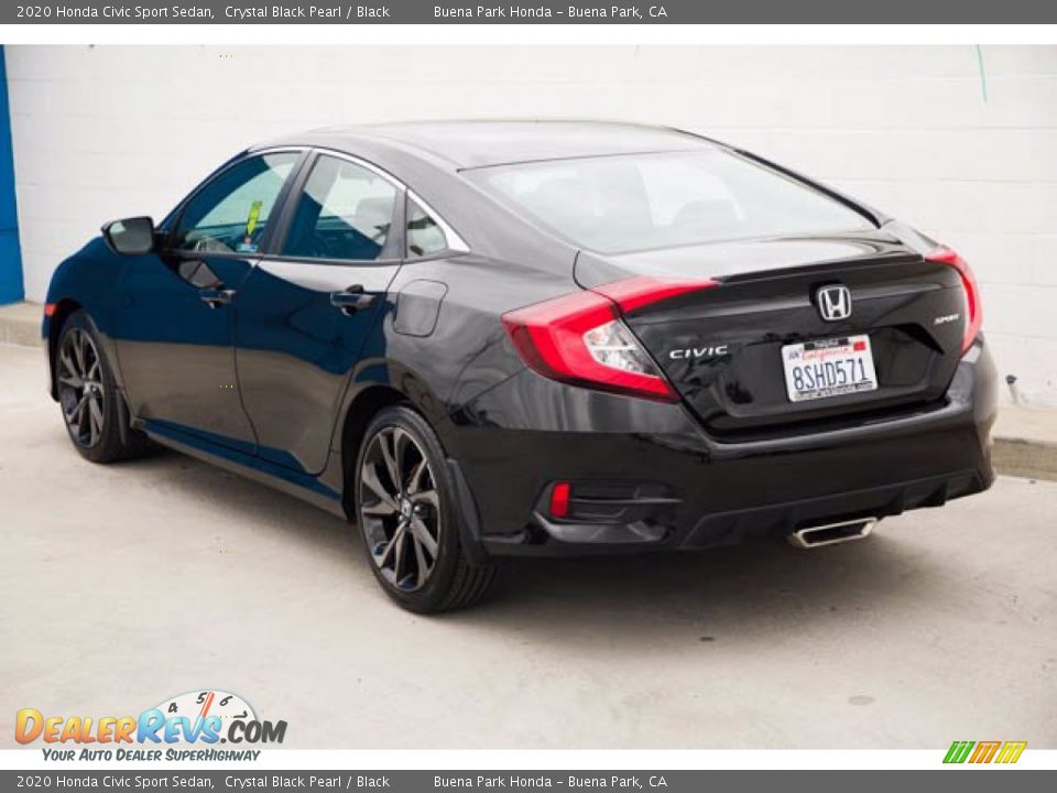 2020 Honda Civic Sport Sedan Crystal Black Pearl / Black Photo #2