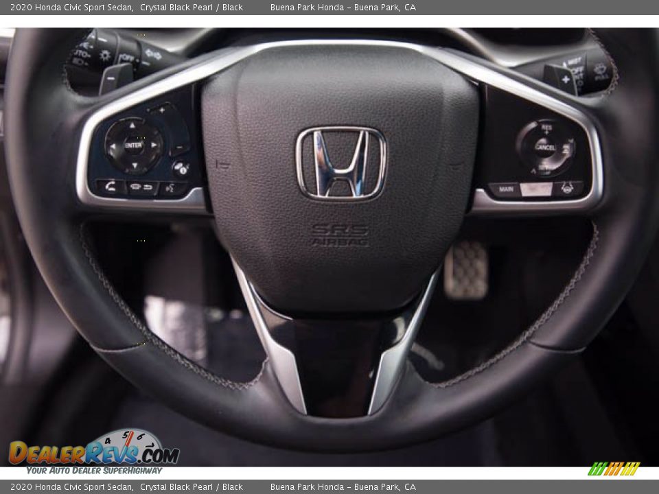 2020 Honda Civic Sport Sedan Crystal Black Pearl / Black Photo #13