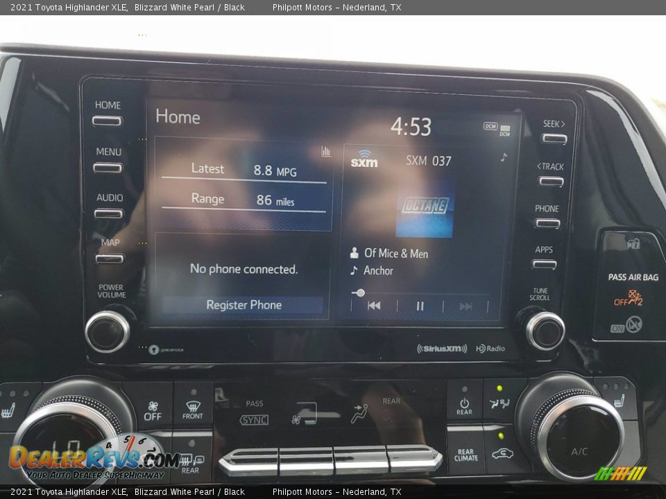 2021 Toyota Highlander XLE Blizzard White Pearl / Black Photo #19