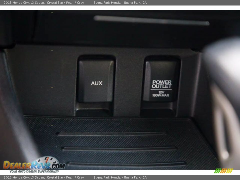 2015 Honda Civic LX Sedan Crystal Black Pearl / Gray Photo #16