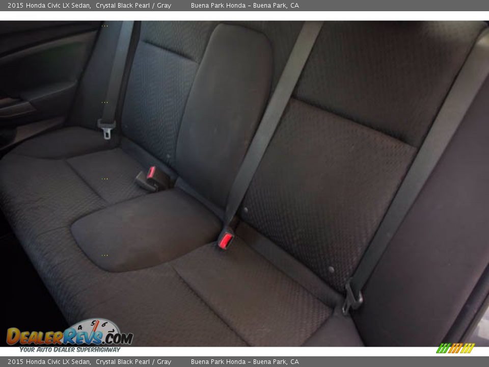 2015 Honda Civic LX Sedan Crystal Black Pearl / Gray Photo #18