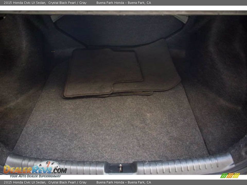 2015 Honda Civic LX Sedan Crystal Black Pearl / Gray Photo #19