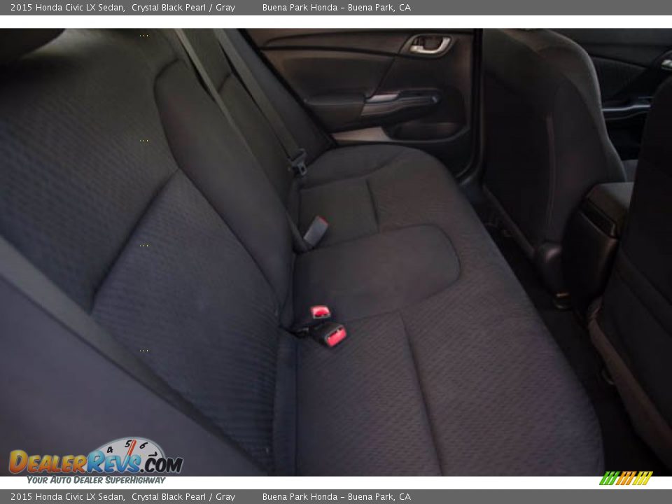 2015 Honda Civic LX Sedan Crystal Black Pearl / Gray Photo #20