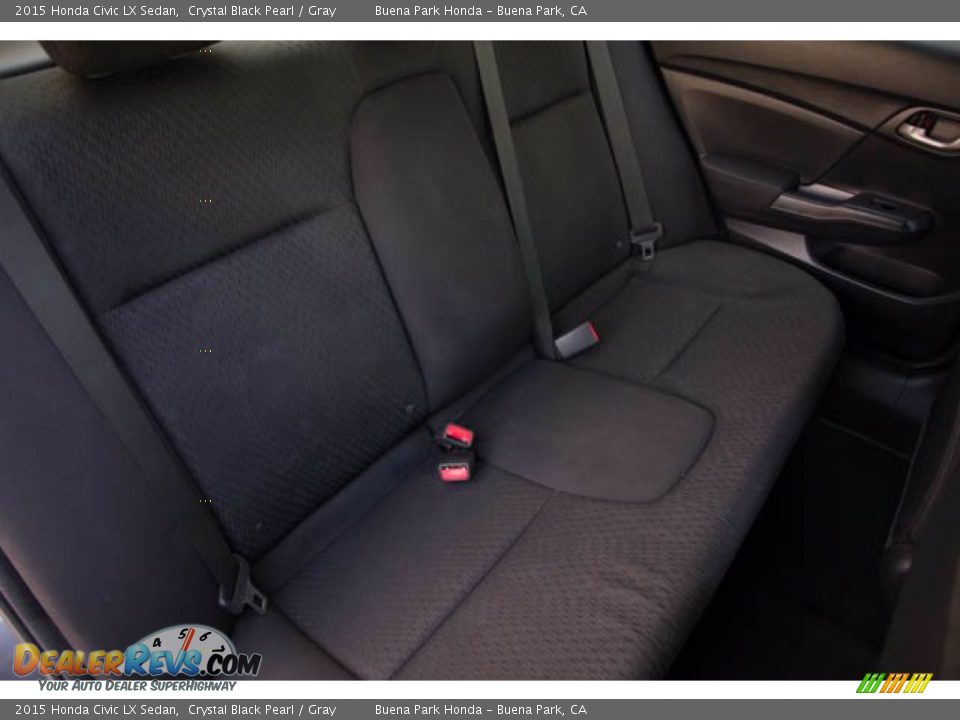 2015 Honda Civic LX Sedan Crystal Black Pearl / Gray Photo #21