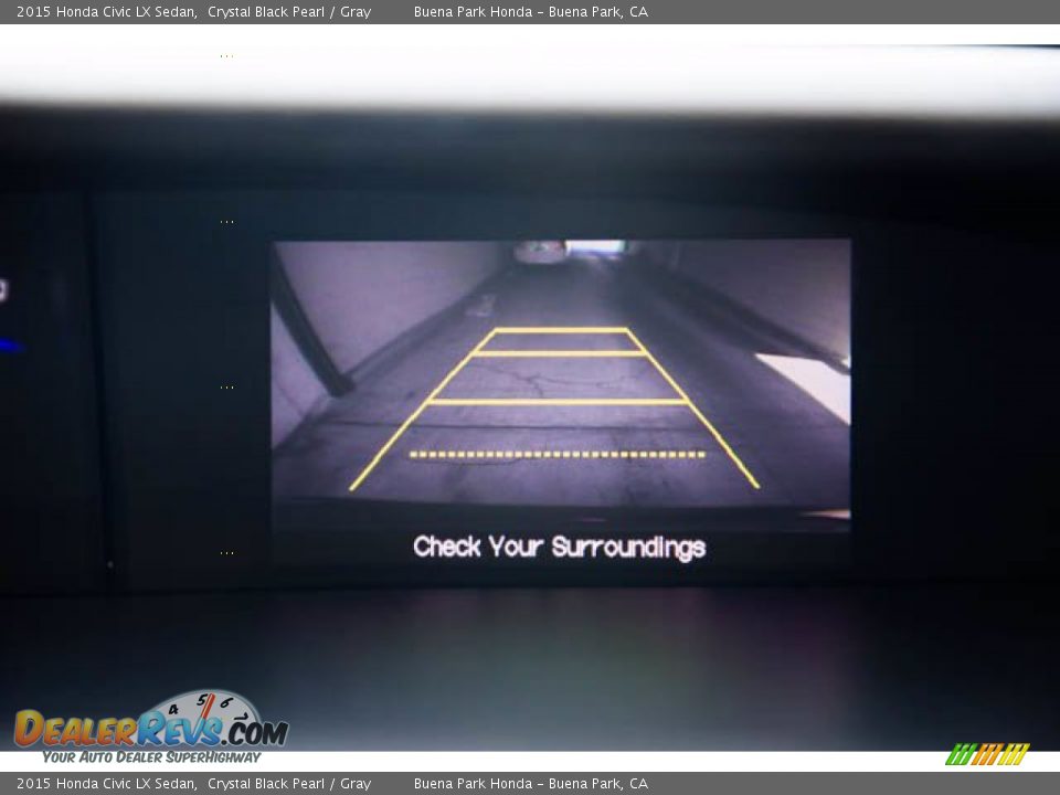 2015 Honda Civic LX Sedan Crystal Black Pearl / Gray Photo #25