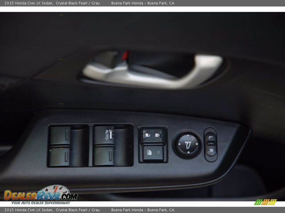 2015 Honda Civic LX Sedan Crystal Black Pearl / Gray Photo #27