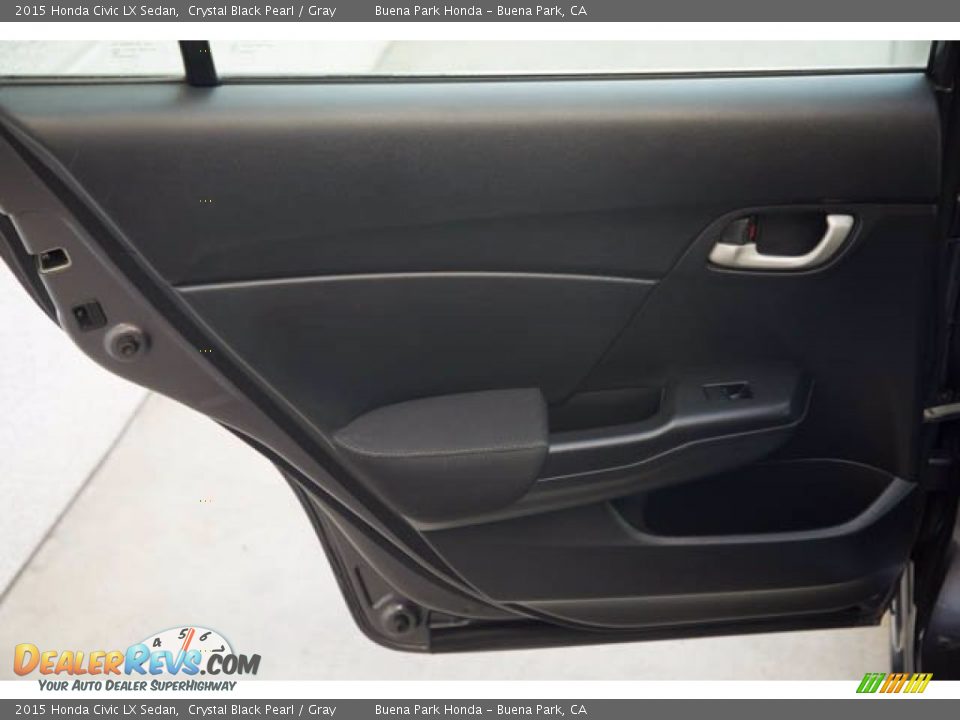 2015 Honda Civic LX Sedan Crystal Black Pearl / Gray Photo #28