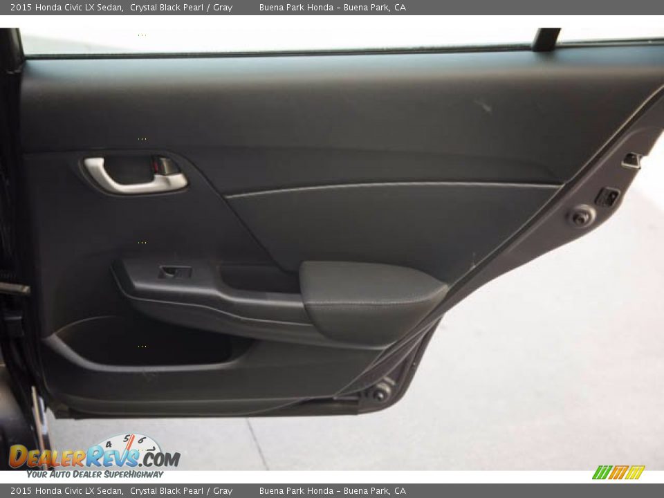 2015 Honda Civic LX Sedan Crystal Black Pearl / Gray Photo #29