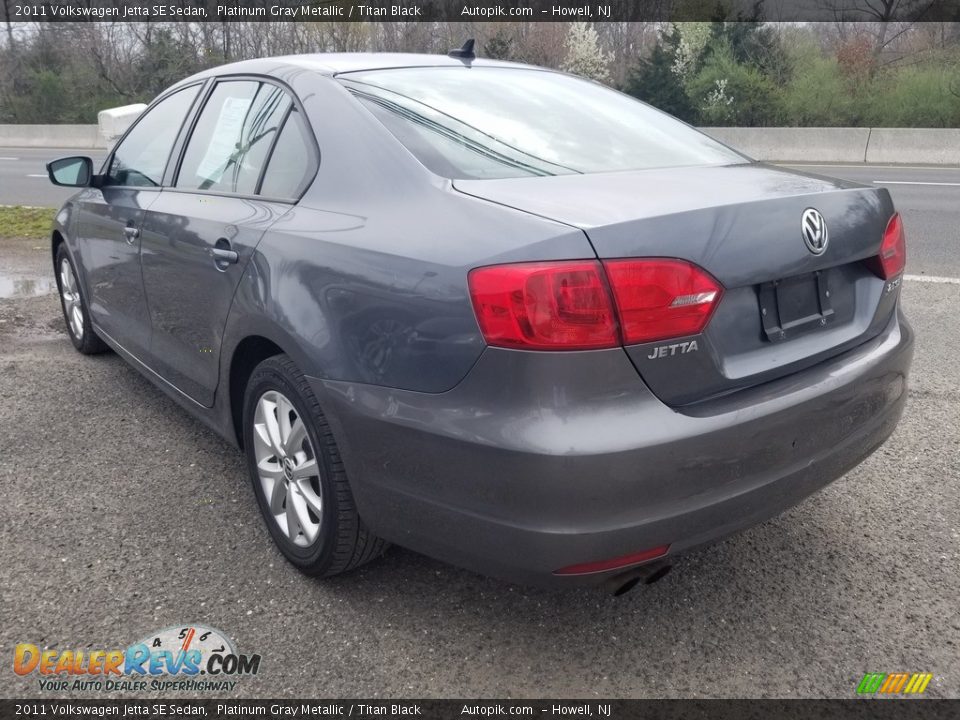 2011 Volkswagen Jetta SE Sedan Platinum Gray Metallic / Titan Black Photo #5