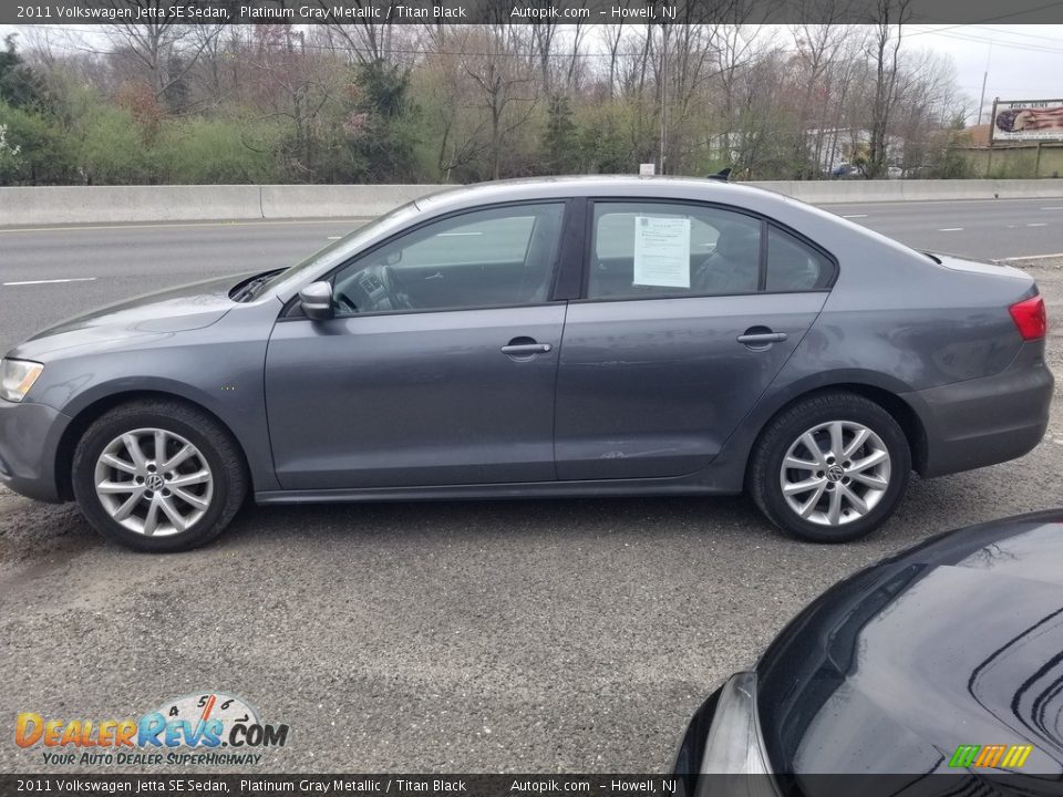 2011 Volkswagen Jetta SE Sedan Platinum Gray Metallic / Titan Black Photo #6