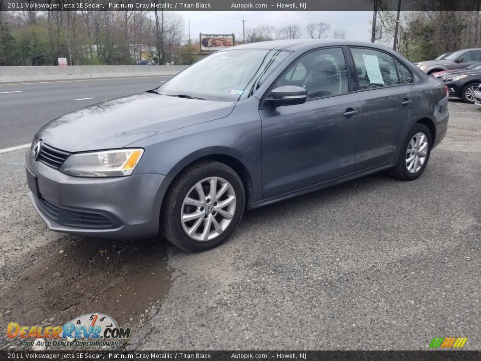 2011 Volkswagen Jetta SE Sedan Platinum Gray Metallic / Titan Black Photo #7