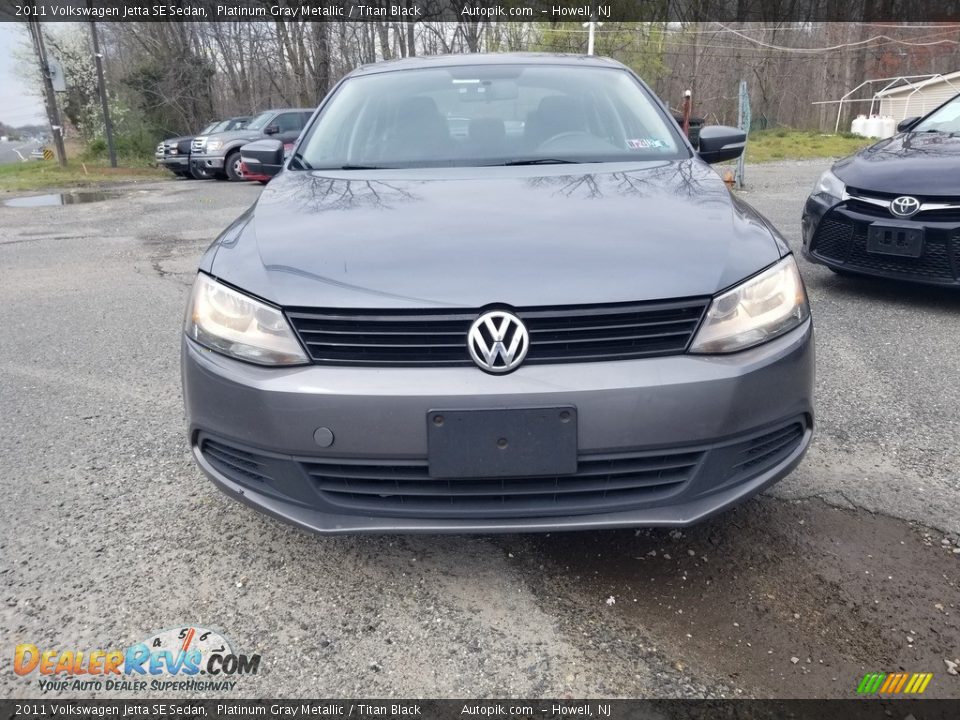 2011 Volkswagen Jetta SE Sedan Platinum Gray Metallic / Titan Black Photo #8