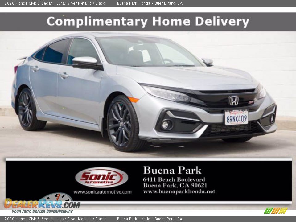 2020 Honda Civic Si Sedan Lunar Silver Metallic / Black Photo #1