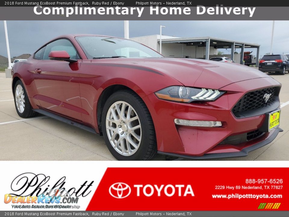 2018 Ford Mustang EcoBoost Premium Fastback Ruby Red / Ebony Photo #1