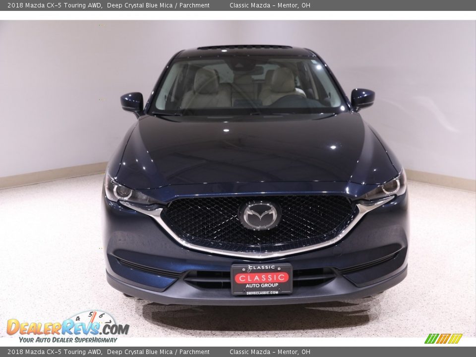 2018 Mazda CX-5 Touring AWD Deep Crystal Blue Mica / Parchment Photo #2