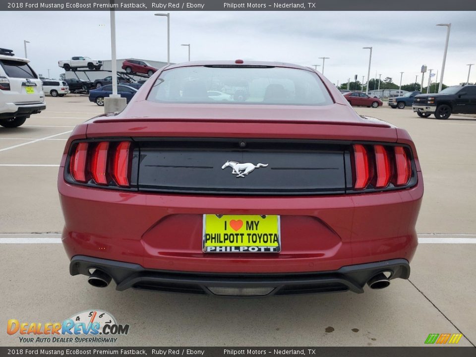 2018 Ford Mustang EcoBoost Premium Fastback Ruby Red / Ebony Photo #6