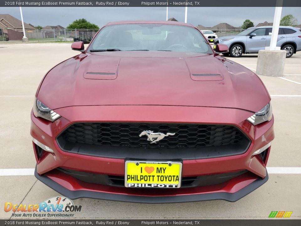 2018 Ford Mustang EcoBoost Premium Fastback Ruby Red / Ebony Photo #7