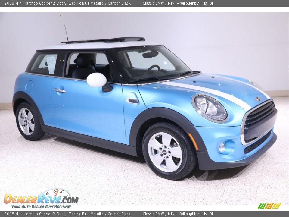 2018 Mini Hardtop Cooper 2 Door Electric Blue Metallic / Carbon Black Photo #1