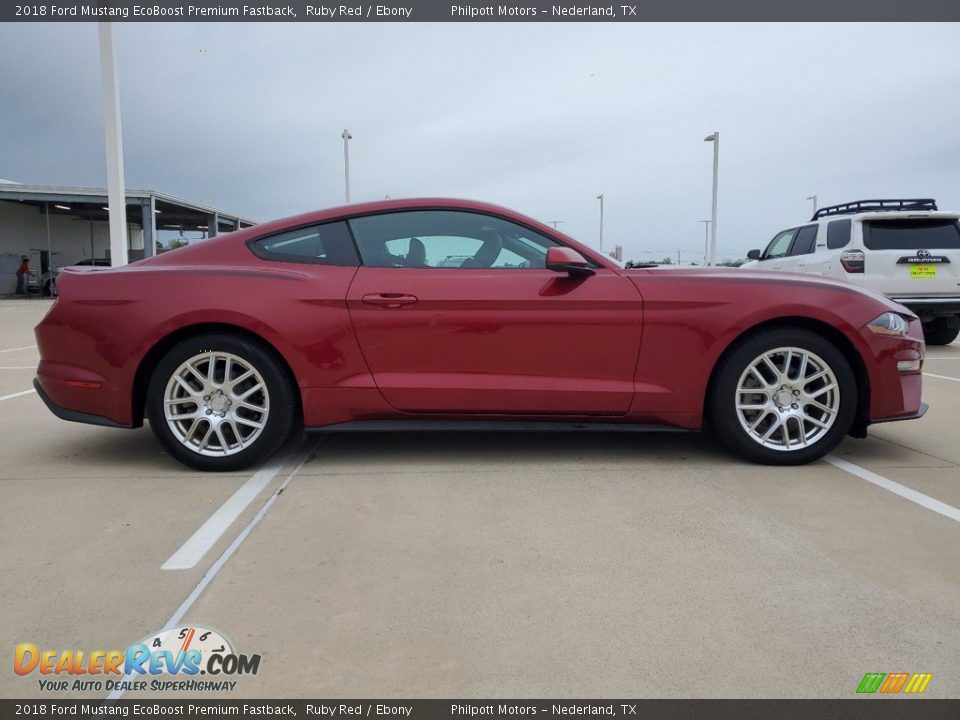 2018 Ford Mustang EcoBoost Premium Fastback Ruby Red / Ebony Photo #10