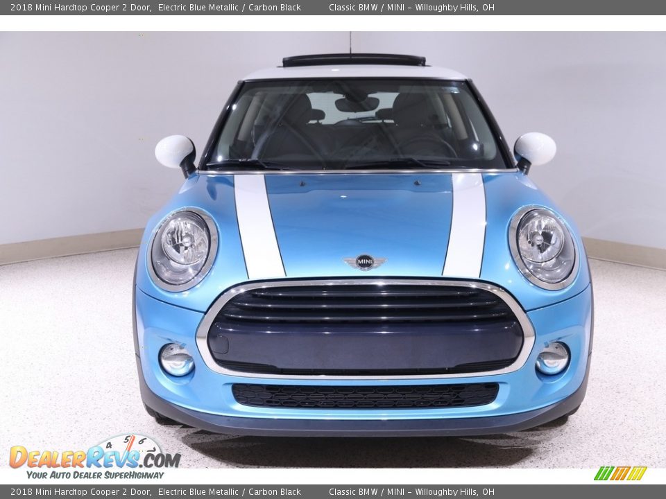 2018 Mini Hardtop Cooper 2 Door Electric Blue Metallic / Carbon Black Photo #2