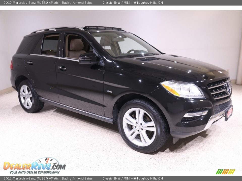 2012 Mercedes-Benz ML 350 4Matic Black / Almond Beige Photo #1