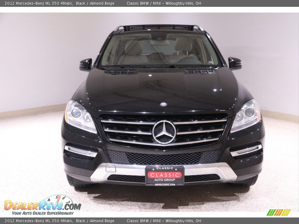 2012 Mercedes-Benz ML 350 4Matic Black / Almond Beige Photo #2