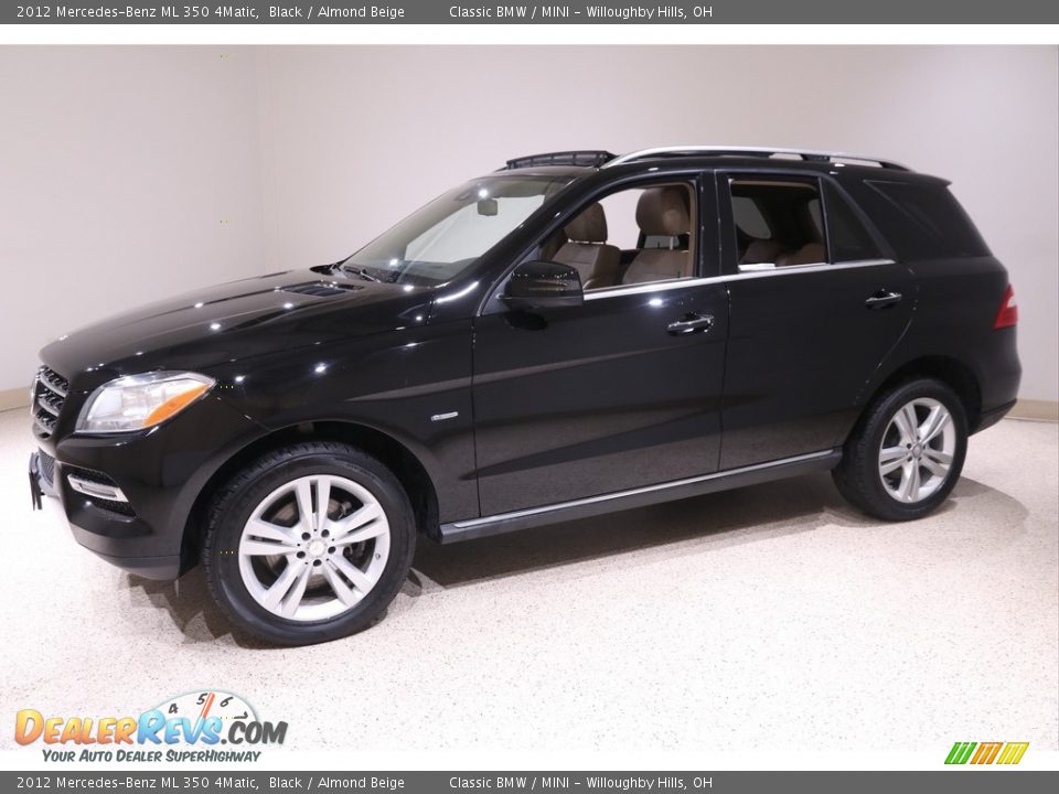 2012 Mercedes-Benz ML 350 4Matic Black / Almond Beige Photo #3