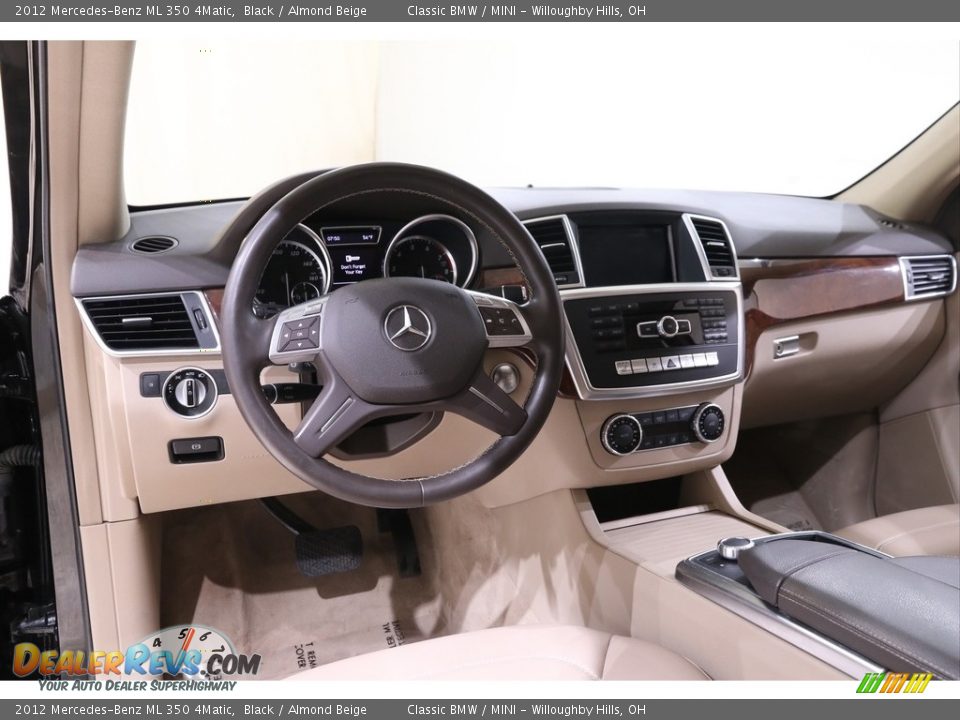 2012 Mercedes-Benz ML 350 4Matic Black / Almond Beige Photo #6