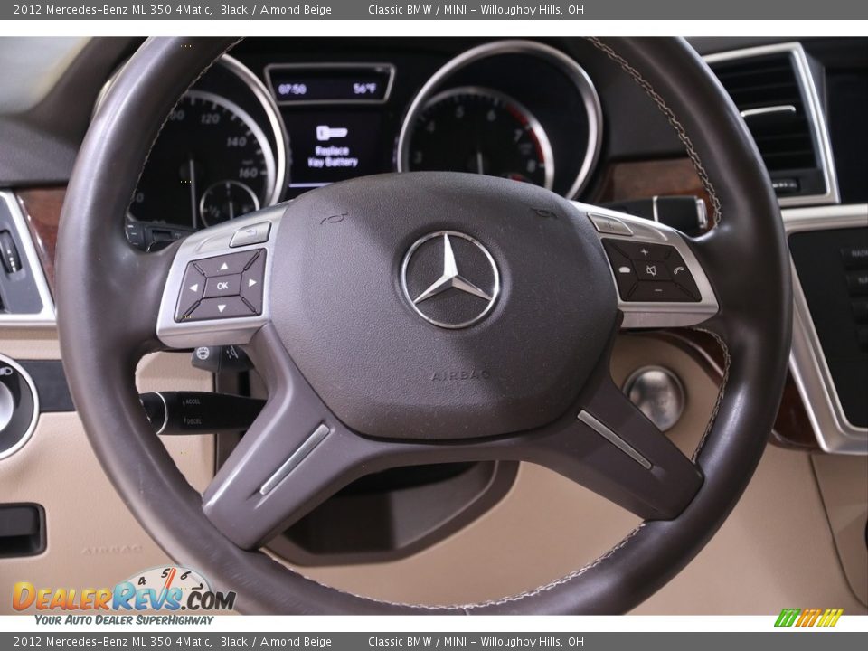 2012 Mercedes-Benz ML 350 4Matic Black / Almond Beige Photo #7