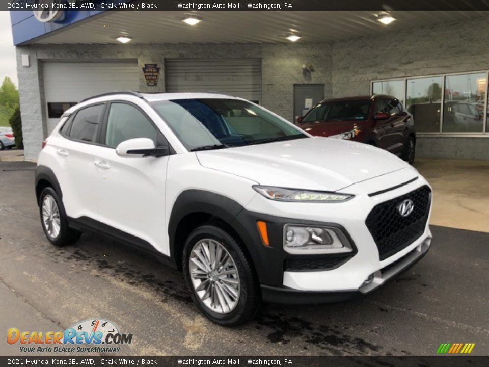 2021 Hyundai Kona SEL AWD Chalk White / Black Photo #1