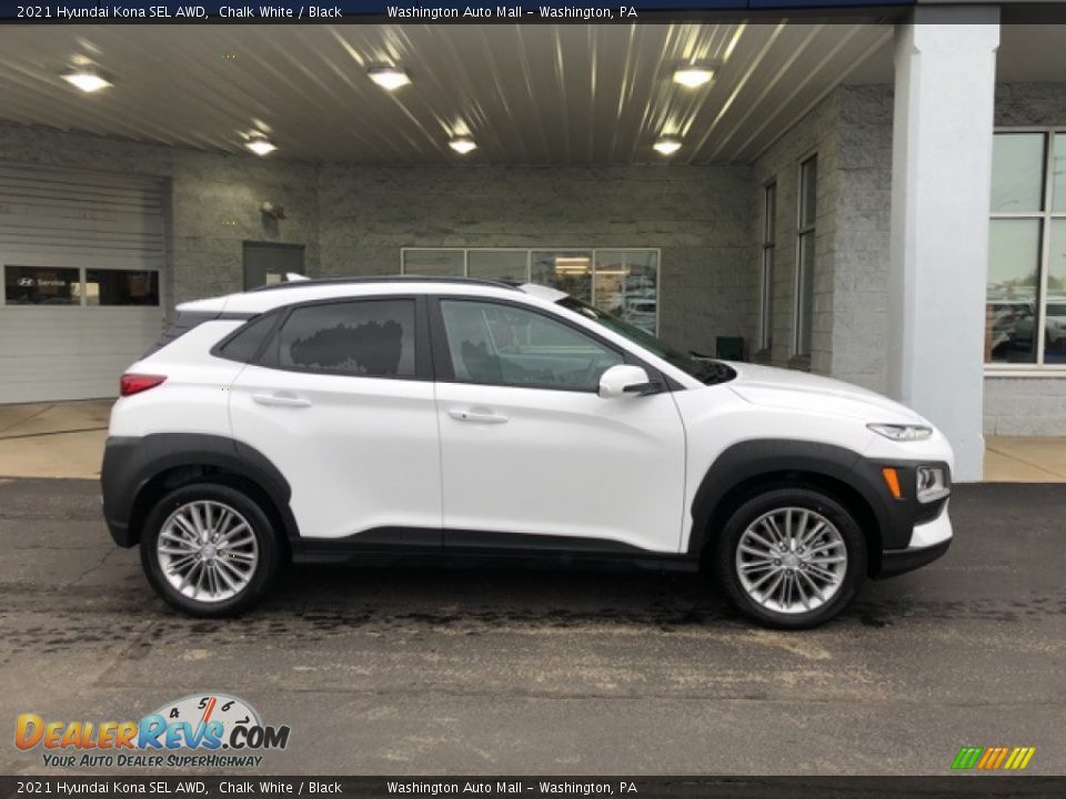 2021 Hyundai Kona SEL AWD Chalk White / Black Photo #2