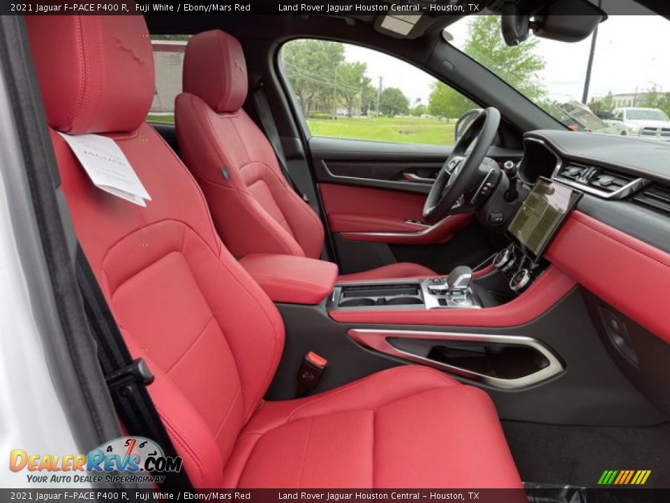 Ebony/Mars Red Interior - 2021 Jaguar F-PACE P400 R Photo #3