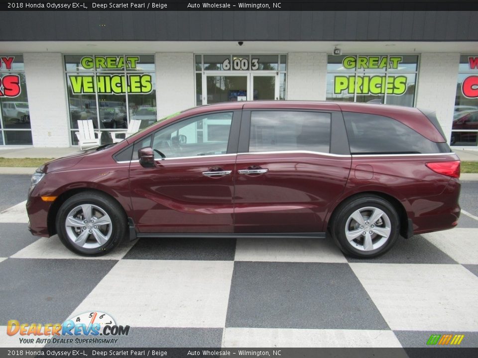 2018 Honda Odyssey EX-L Deep Scarlet Pearl / Beige Photo #1