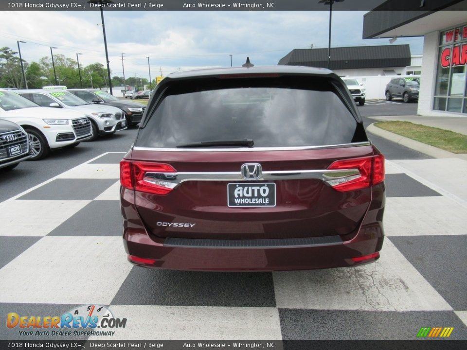 2018 Honda Odyssey EX-L Deep Scarlet Pearl / Beige Photo #4