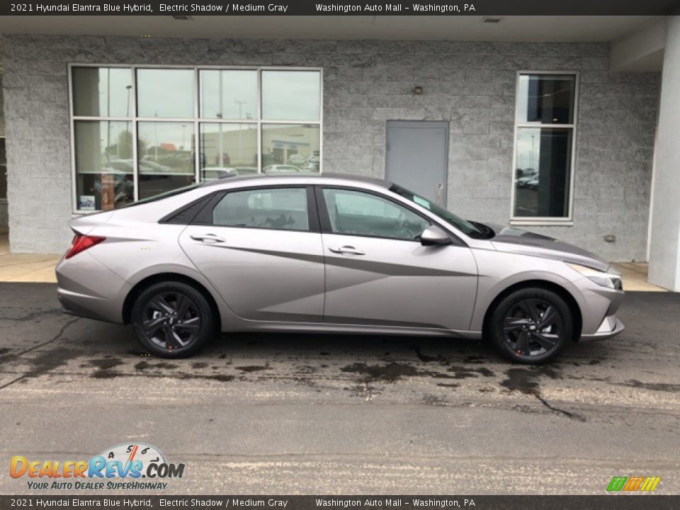 2021 Hyundai Elantra Blue Hybrid Electric Shadow / Medium Gray Photo #2