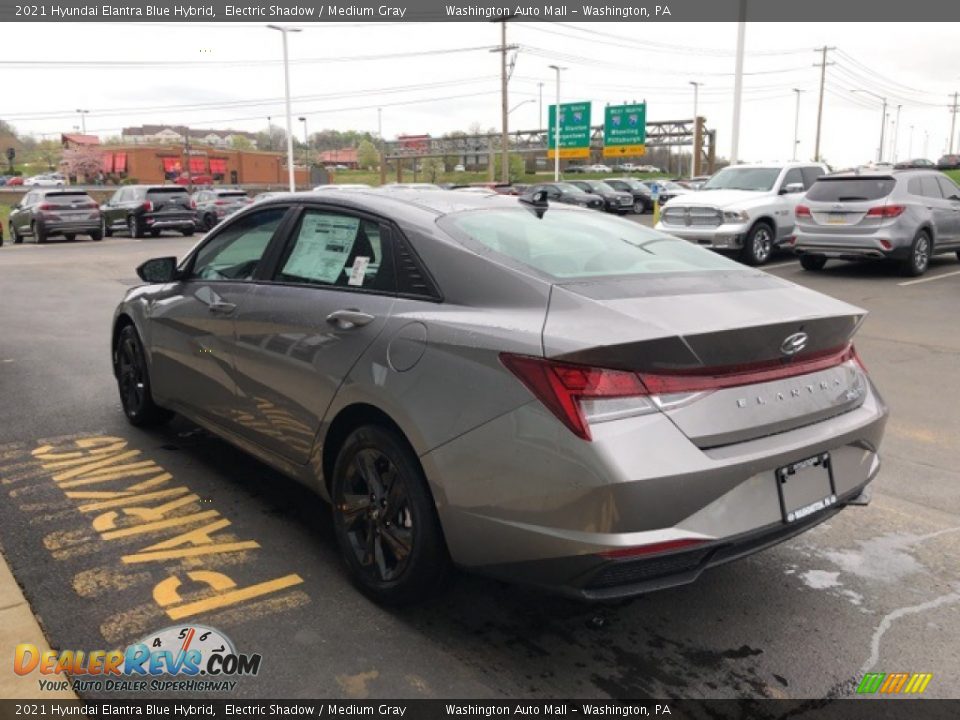 2021 Hyundai Elantra Blue Hybrid Electric Shadow / Medium Gray Photo #3